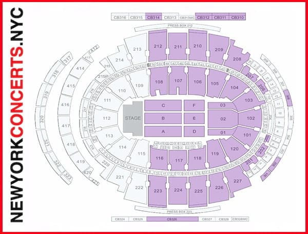 MSG Seating chart